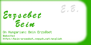 erzsebet bein business card